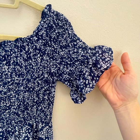 Womens Blue/White Maxi Dress Size L - Picture 3 of 9